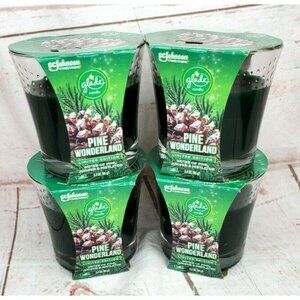 Lot of 4 SC Johnson Glade Pine Wonderland Limited Edition 3.4 oz Scented Candles
